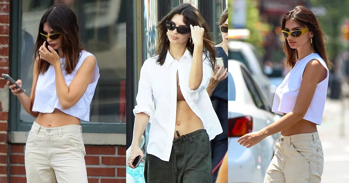Emily Ratajkowski channels back-to-school style